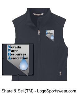 Printed NWRA Logo Port Authority Ladies' Core Soft Shell Vest Design Zoom